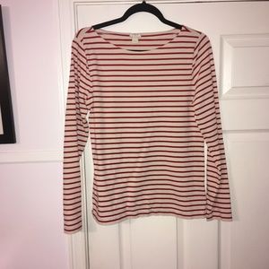 Striped long-sleeved shirt